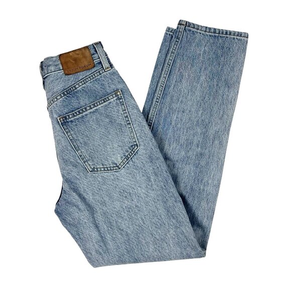 Denim Forum The Boyfriend High Rise Loose Jeans Size 23 Button Fly 9 Yrs Blondie - Picture 3 of 13